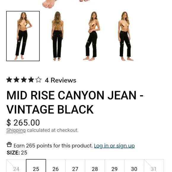 Aviator Nation Vintage Black Distressed Rippedjeans Size 24